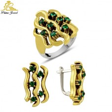 Gümüş Otantik Taşlı Set